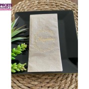 Gold Yaldızlı Kraft Hoşgeldiniz Peçete