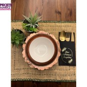 Gold Yaldızlı Siyah İftar Soframıza Hoşgeldiniz Cepli Peçete 12 Adet 40x40