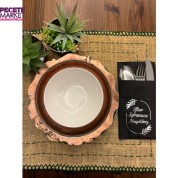 Gümüş Yaldızlı Siyah İftar Soframıza Hoşgeldiniz Cepli Peçete 12 Adet 40x40