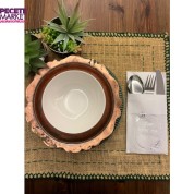 Gümüş Yaldızlı Beyaz İftar Soframıza Hoşgeldiniz Cepli Peçete 12 Adet 40x40