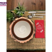 Gümüş Yaldızlı Kırmızı İftar Soframıza Hoşgeldiniz Garson Peçete 16 Adet