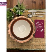 Gümüş Yaldızlı Bordo İftar Soframıza Hoşgeldiniz Garson Peçete 16 Adet