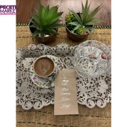 Gümüş Yaldızlı Kraft İftar Sonrası Kahve Keyfi Peçete 6x12 cm