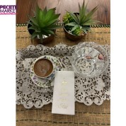 Gold Yaldızlı Beyaz İftar Sonrası Kahve Keyfi Peçete 6x12 cm