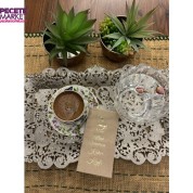 Gold Yaldızlı Kraft İftar Sonrası Kahve Keyfi Peçete 6x12 cm