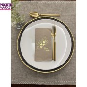 Gold Yaldızlı Kraft İftar Vakti Garson Peçete 16 Adet