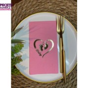 Gold Yaldızlı Pembe Baby Ayaklı Peçete