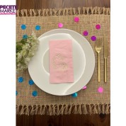 Gold Yaldızlı Pembe Better Together Peçete 16 Adet