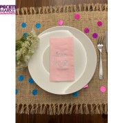 Gümüş Yaldızlı Pembe Better Together Peçete 16 Adet