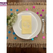 Gümüş Yaldızlı Sarı Better Together Peçete 16 Adet