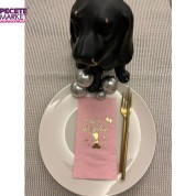 Gold Yaldızlı Pembe Bir Yaş İyi Ki Doğdun Garson Katlama Peçete 16 Adet