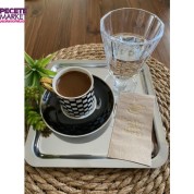 Gold Yaldızlı Kraft Sen ve Ben Kahve Mutluluk Peçete 6x12 cm