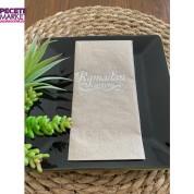 Gümüş Yaldızlı Kraft Ramadan Karem Peçete 16 Adet Yeni Model