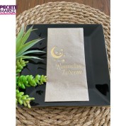 Gold Yaldızlı Kraft Ramadan Karem Peçete 16 Adet