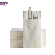 Beyaz Cepli Aır Touch Peçete 12 Adet 40x40