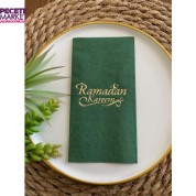 Gold Yaldızlı Yeşil Ramadan Karem Peçete 16 Adet Yeni Model