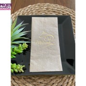 Gold Yaldızlı Kraft Eid Mubarak Peçete 16 Adet