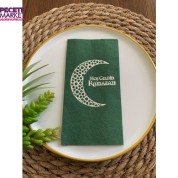 Gümüş Yaldızlı Yeşil Hoş Geldin Ramazan Garson Katlama 16 lı Yeni Model