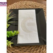 Gümüş Yaldızlı Beyaz Hoş Geldin Ramazan Garson Katlama 16 lı Yeni Model