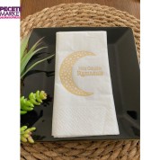 Gold Yaldızlı Beyaz Hoş Geldin Ramazan Garson Katlama 16 lı Yeni Model