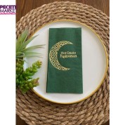 Gold Yaldızlı Yeşil Hoş Geldin Ramazan Garson Katlama 16 lı Yeni Model