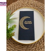 Gold Yaldızlı Siyah Hoş Geldin Ramazan Garson Katlama 16 lı Yeni Model