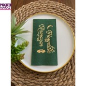 Gold Yaldızlı Yeşil Hoş Geldin Ramazan Peçete 16 lı