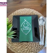 Gümüş Yaldızlı Yeşil Hoş Geldin Ya Şehri Ramazan Garson Katlama 16 lı Yeni Model