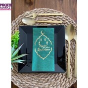 Gold Yaldızlı Yeşil Hoş Geldin Ya Şehri Ramazan Garson Katlama 16 lı Yeni Model