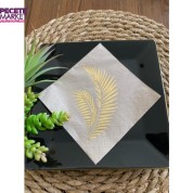 Gold Yaldızlı Kraft Yaprak Kokteyl Peçete 24x24