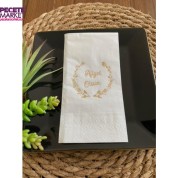 Gold Yaldızlı Kırmızı Afiyet Olsun Peçete