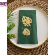 Gold Yaldızlı Yeşil Deve Tabanı Peçete