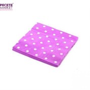 Mor Puantiyeli Peçete