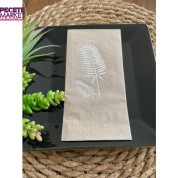 Gümüş Yaldızlı Kraft Palmiye Peçete