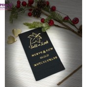 Kişiye Özel Siyah Üzeri Gold Yaldızlı Fall In Love Baskılı Peçete 50 Adet
