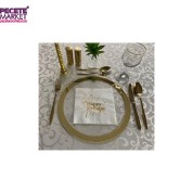 Gold Yaldızlı Beyaz Happy Bırthday Peçete 33x33