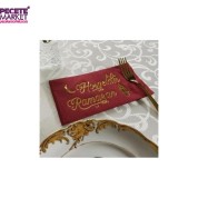 Gold Yaldızlı Bordo Hoş Geldin Ramazan Peçete 16 lı