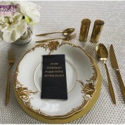 Kişiye Özel Gold Yaldızlı  Siyah Peçete 50 Adet