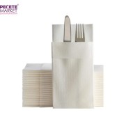 Beyaz Cepli Aır Touch Peçete 50 Adet 40x40