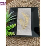 Gold Yaldızlı Kraft Yaprak Desenli Peçete 16 lı