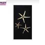 Gold Yaldızlı Siyah Deniz Yıldızı Peçete