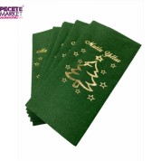 Gold Yaldızlı Yeşil Mutlu Yıllar Çam Ağacı Peçete