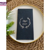 Gümüş Yaldızlı Siyah Afiyet Olsun Peçete