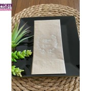 Gümüş Yaldızlı Kraft Afiyet Olsun Peçete