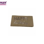 Gümüş Yaldızlı Kraft Happy Bırthday Garson Peçete