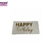 Gold Yaldızlı Beyaz Happy Bırthday Garson Peçete