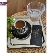 Gold Yaldızlı Siyah Coffee Therapy Peçete 6x12 cm