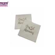 Gold Yaldızlı Beyaz Good Morning Kare Peçete