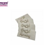 Gold Yaldızlı Beyaz Good Morning Peçete 6x12 cm