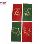 Yılbaşı Peçetesi Kırmızı Yeşil 4 lü Set
